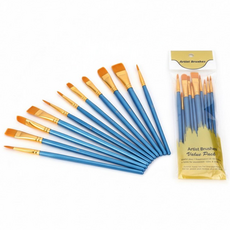 내일마켓 도색용 붓 10종 올인원 세트 프라모델 피규어 건담 건프라 미니어처 디테일링 브러쉬, 딥블루