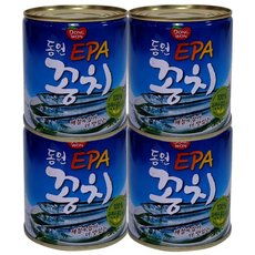 동원 꽁치 통조림 꽁치캔, 280g, 4개