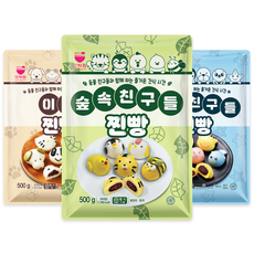 이솝 찐빵 500g + 바다친구들 찐빵 500g + 숲속친구들 찐빵 500g, 3개