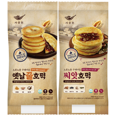 사옹원 옛날 꿀호떡 400g + 씨앗호떡 400g 겨울 간식 냉동 호떡 아이간식 간편조리, 800g, 1세트