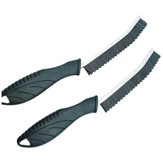 아베냐 줄눈클리너 틈새청소 브러쉬, 2개, 나뭇잎손잡이 검정 톱니솔