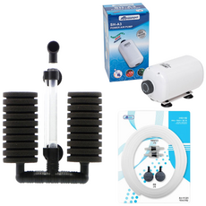 [초록끈] 2구SH-A3산소발생기세트_중형어항용30~45cm, 1세트