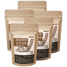 국산 볶은 도라지 도라지차 티백 1g x 100티백 (대용량) x 5, 100개입, 5개