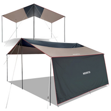 마운티아 포르미아 렉타타프+사이드월450 차양막 세트, 블랙