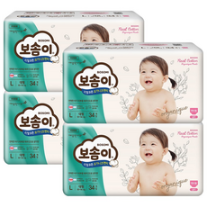 보솜이 리얼코튼 오가니크 팬티 여아용, 대형(L), 136매