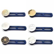 2단 바지허리늘리기 요술 매직 단추 버클 수선 후크, 골드 진 (T0677), 1개