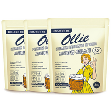 올리 미국원료100% 프리미엄 워싱소다 탄산소다 다용도 세정 세탁보조 세탁조청소, 3개, 3kg