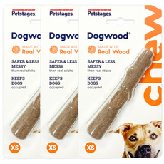 Petstages 狗木磨牙棒玩具, 單一顏色, 3個