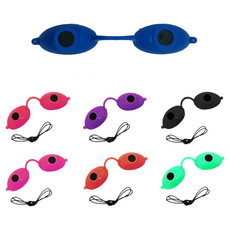 슈퍼써니 태닝 고글 클래식 레이저 눈가리개 LED 보호안대, 오렌지, 1개