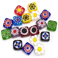 ALL 비즈구슬 베네치아 비즈 한팩 모양선택, 베네치아사각 6mm(30알), 1개
