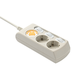 납작 멀티탭 틈새 고용량 누전 차단 2M ZOA-302, 1개, 그레이