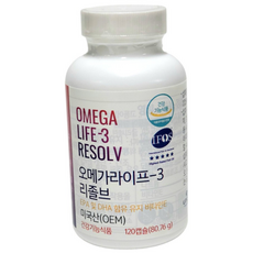유니시티 정품 오메가3 리졸브 673mg, 120정, 1개