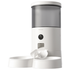 묘향가 x골든카프 반려동물 진공 무선 방습제가 필요없는 앱연동 펫캠 자동급식기 2구타입, 1개, 혼합색상, 4.5L