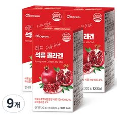ROnIEWELL 紅石榴膠原蛋白果凍條, 300g, 9個