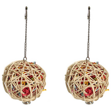 鸚鵡紙屑球玩具, 2個, 混合顏色