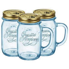 콰트로스타지오니 보르미올리 핸들 자 블루, 415ml, 3개