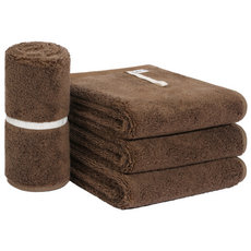 RemyJ Maron 條紋毛巾 250g 40支 4入, 1個, 棕色