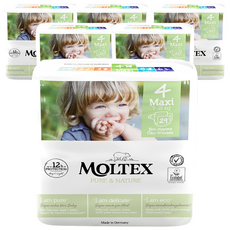 [쿠팡수입] 몰텍스 퓨어앤네이처 밴드형 기저귀 Maxi 4단계(7~18kg), 4단계, 174매