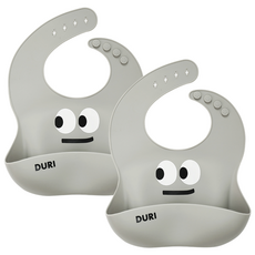 두리 턱받이, 밀크그레이, 2개, 1매