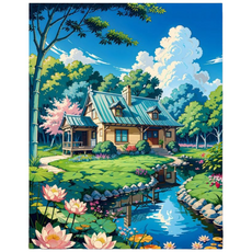 DIY 명화그리기 유화 그림 그리기 아크릴화 30*40cm, L타입, 1개