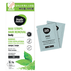 body natur 手&腿部用美體蜜蠟貼片 一般肌適用 16入+清潔紙巾 2入, 1組