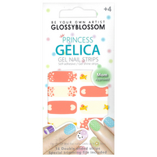 GLOSSYBLOSSOM Princess Gelica 兒童造型美甲貼紙 4歲以上 16張, 長頸鹿款, 1組