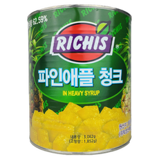 리치스 파인애플청크 캔, 3.062kg, 1개