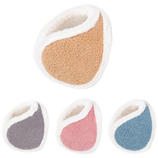 칸쿤 아동 주니어 여성 뽀글이 귀마개 EM_01, 베이지, 1개