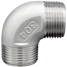 스텐 나사 90도 엘보 M-M 8A-25A 배관 자재 수도 배관 부속 설비부품 배관연결 SUS304, 1개