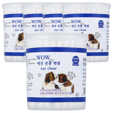 용마산업 와우 귀세척 면봉, 5개, 80개입