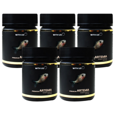 위더스 프리미엄 탈각 알테미아 치어 사료 60ml 브라인슈림프 관상어 물고기 먹이, 5개