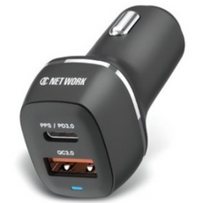 디씨네트워크 PPS USB-C PD 30W 초고속 차량용 충전기, BLACK, BND-G30AC