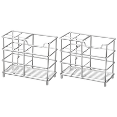 투데이리빙 1+1 스텐 4구 칫솔 꽂이 무타공 욕실 치약 칫솔통 걸이 양치 컵 수납 홀더 꽃이, R99976A(스테인리스, 2개, 실버