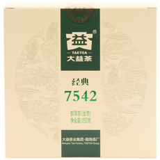 TAETEA 大益茶 經典7542普洱生茶餅, 150g, 1入, 1個