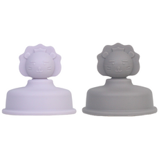 베베락 빨대컵 라이언 실리콘 토퍼 2P, 라이언 토퍼(라벤더1P+초코1P), 1개, 1ml