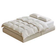 파로마 그랑2 아쿠아텍스 무헤드 패브릭침대 퀸사이즈 프레임만, 아이보리