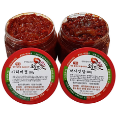 토굴 안애 광천 양념 젓갈 500g (1+1) 특별 행사 가리비젓+낙지젓, 1세트