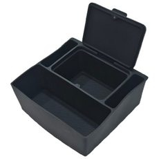 지파츠 지파츠 4세대 더뉴 카니발 KA4 페이스리프트 콘솔 박스 2단 수납 트레이 실리콘 커버, 블랙, A-4 콘솔박스 트레이, 1개