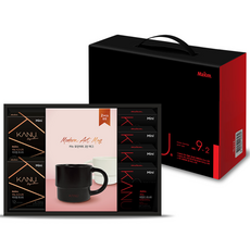 KANU 咖啡禮盒 9-2號, 中度烘培美式咖啡9g 4份+經典中度烘培美式咖啡10.8g 2份+現代藝術馬克杯 2入, 1組