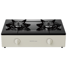 나비엔매직 가스레인지 2구 아이보리 미세화력조절 원터치점화, LNG, GRF-1032ND(아이보리)