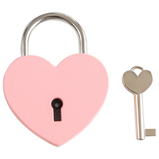 미니 하트 자물쇠 커플자물쇠 열쇠 남산타워 기념일 선물 서랍장 사물함, 1개