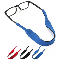 네오프렌 안경줄 스트랩 고정 줄목걸이 안경끈 선글라스끈 운동용 밴드 미끄럼방지 홀더 분실방지, 블루, 1개