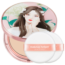 makeup helper Best Art Edition系列經典持效蜜粉餅 Sweet Sophia 25g+專用粉撲, 23 Natural Beige, 1組