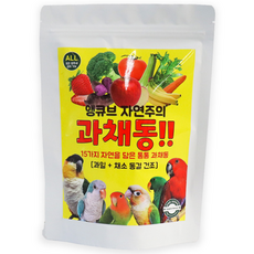 앵큐브 자연주의 과채동 앵무새 동결건조 사료, 30g, 3개