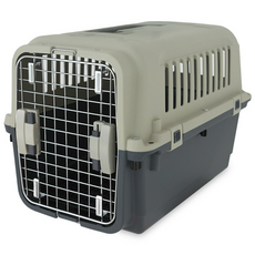 플러피랩 모노켄넬 강아지 이동장 캐리어, 1개, 다크그레이+아이보리