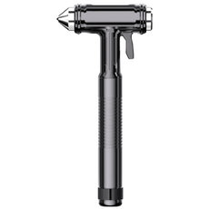 템슬라 차량용 비상탈출 망치 고강도 해머 안전벨트 커터 일체형 이중접합 유리 탈출, 블랙, 1개