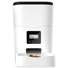 Petree Dickle 可錄音寵物自動餵食器 AT-300+飼料碗, 3L, 不透明的白色