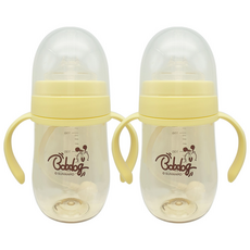 밥독 국내 제조 유아용 PPSU 스마트 빨대컵 트윈팩, 180ml, 1세트, 레몬 + 레몬