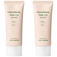 퓨어그라운드 글루타치온 톤업 선크림 SPF50+ PA+++, 2개, 70ml