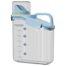 Asure 밀폐 시리얼 보관용기 시리얼 보관용기 잡곡통 2L, 푸른 색, 1개